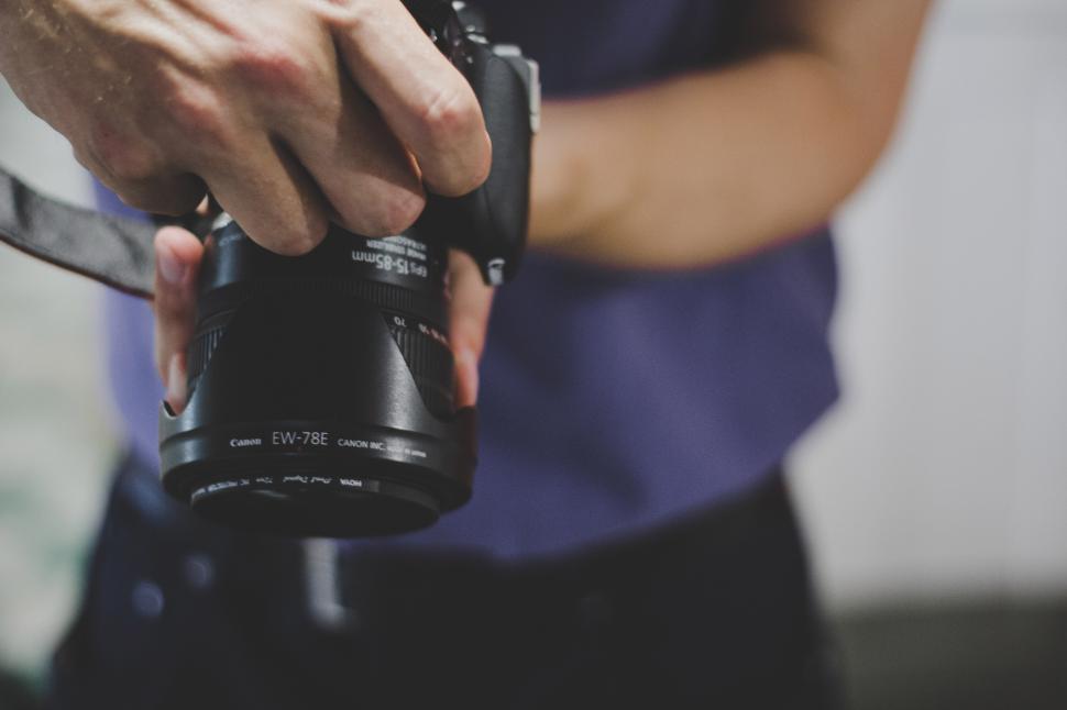 Free Image of A person holding a camera 