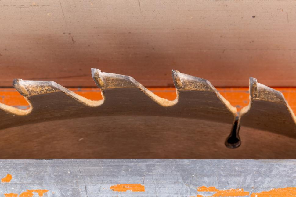 Free Image of A close up of a circular saw 