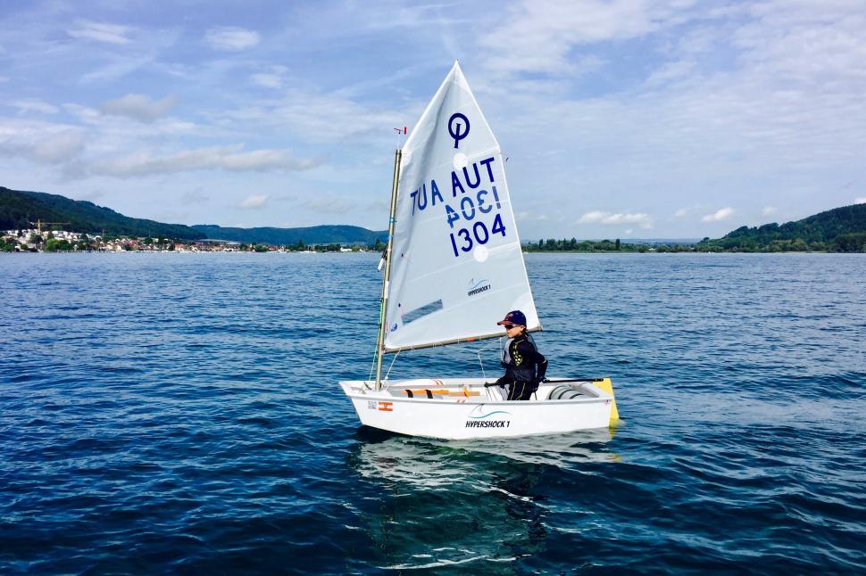 Free Image of A person in a small boat on the water 