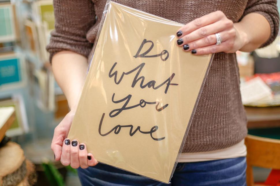 Free Image of A person holding a sign 