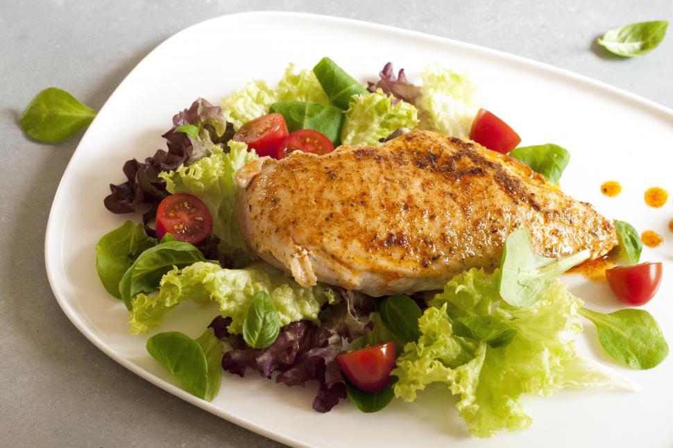 Free Image of A plate of food on a table 