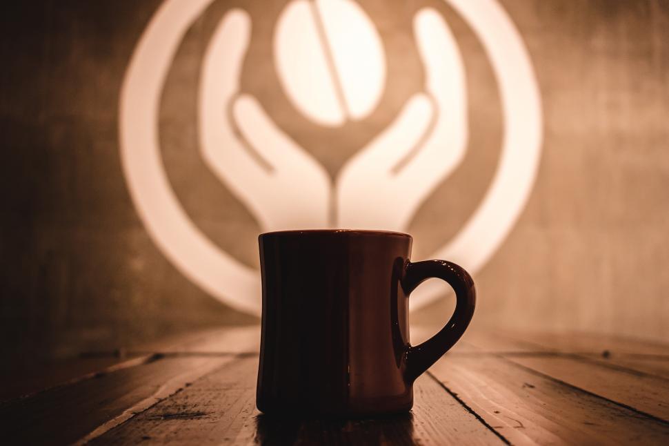 Free Image of A coffee cup on a table 