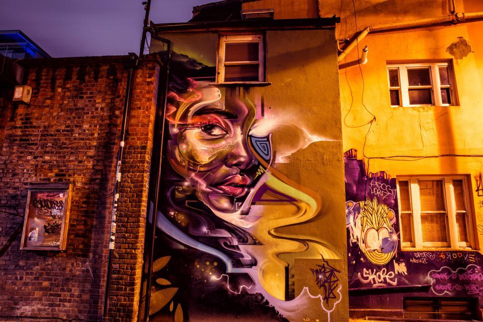 Free Image of A mural on a building 
