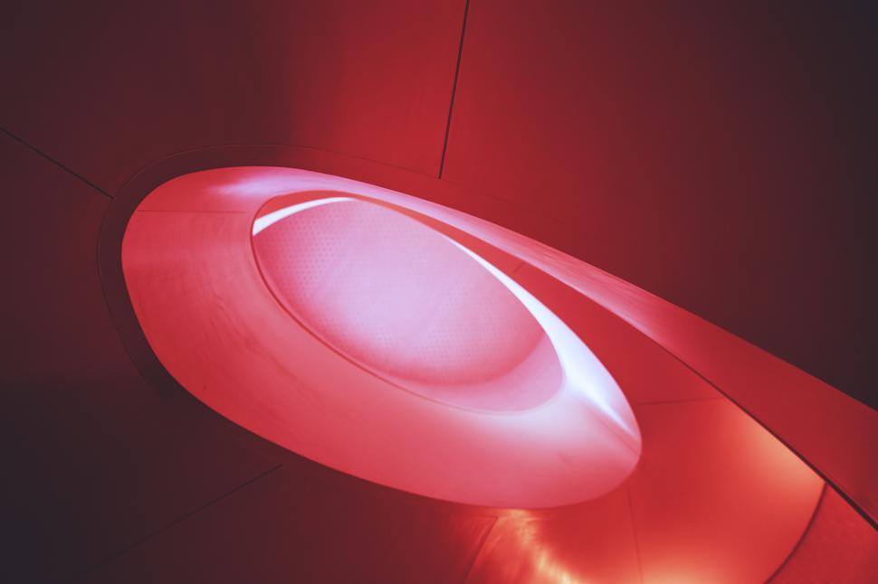 Free Image of A red light in a tunnel 