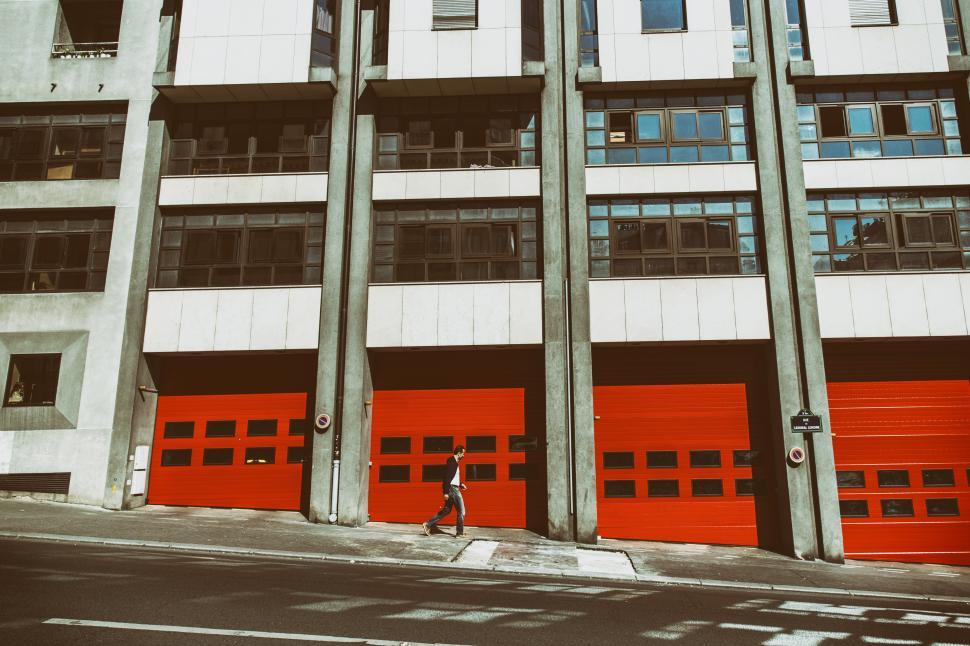 Free Image of A person walking on the street 