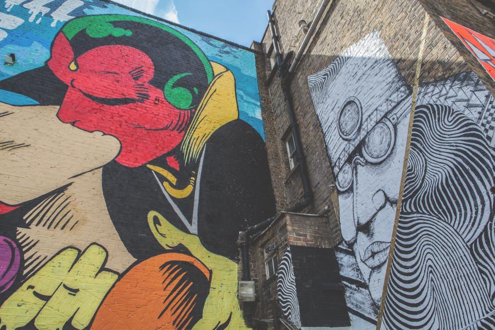 Free Image of A mural on a building 