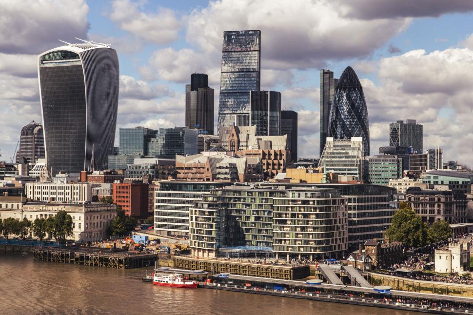 Free Image of Tall buildings and dense architecture of London, England 