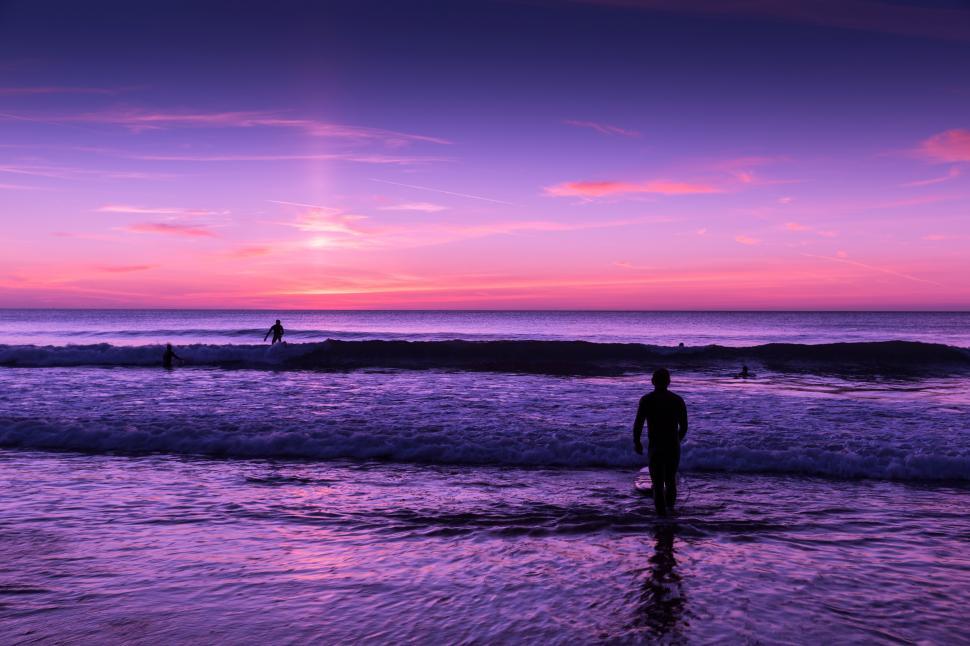 Free Image of A group of people on a beach 