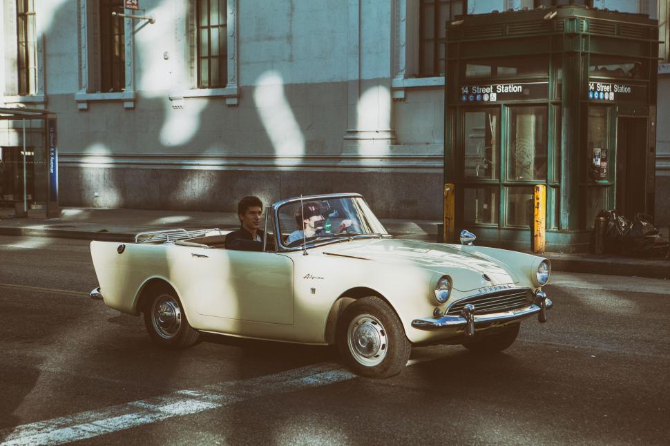 Free Image of A man driving a car 