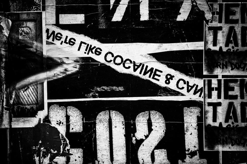 Free Image of A black and white photo of a sign 