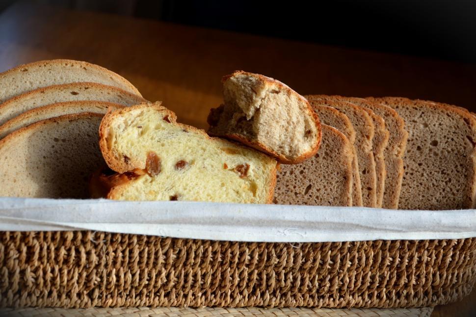 Free Image of A basket of bread 