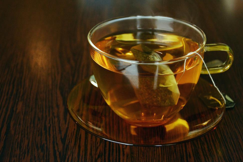 Free Image of A cup of tea on a saucer 