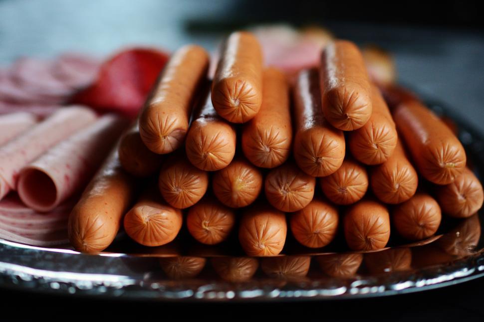 Free Image of Sausages &amp Ham Meat Free Stock Photo 