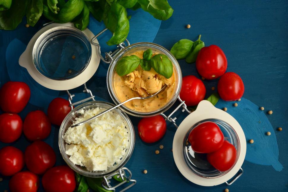 Free Image of Tomatoes &amp Feta Cheese Free Stock Photo 