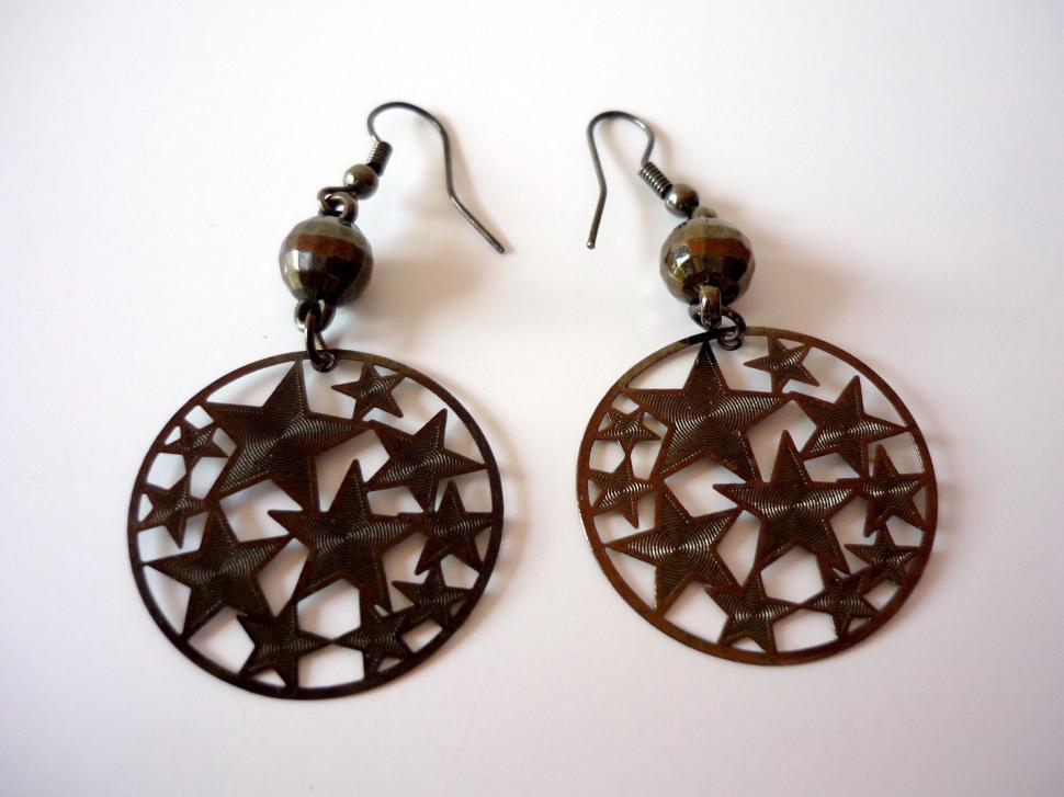 Free Image of Star Design Earrings 