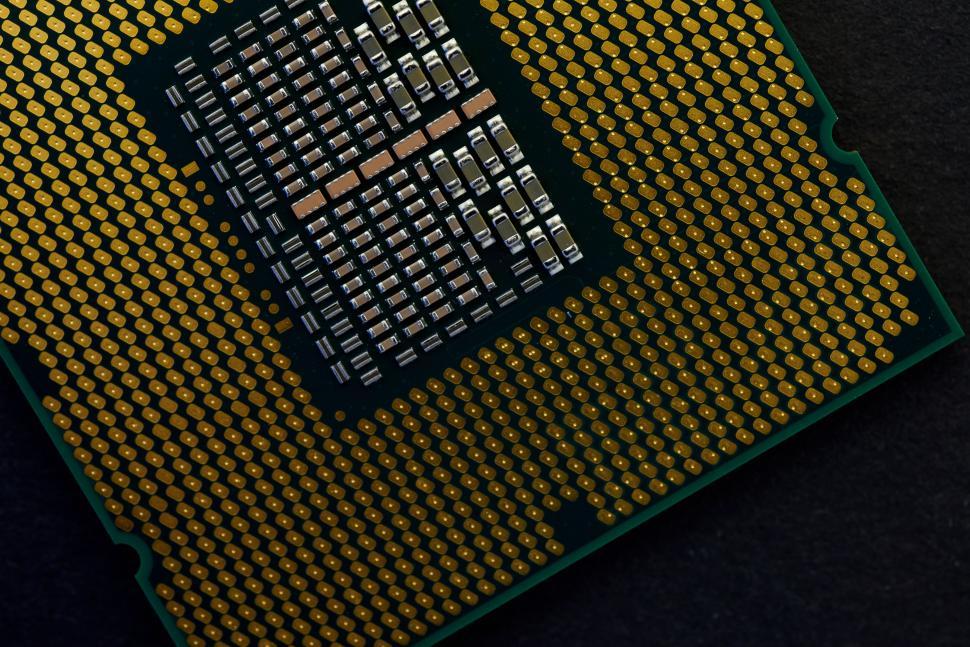 Free Image of A close up of a computer chip 