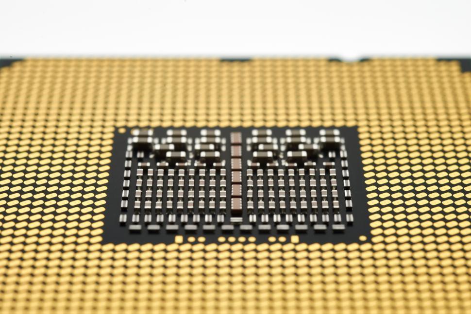 Free Image of A close up of a computer chip 