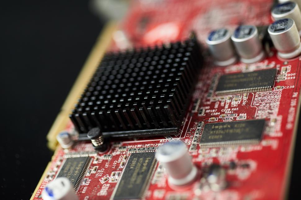Free Image of A close up of a circuit board 