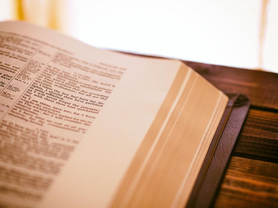 Free Image of A close-up of an open book 