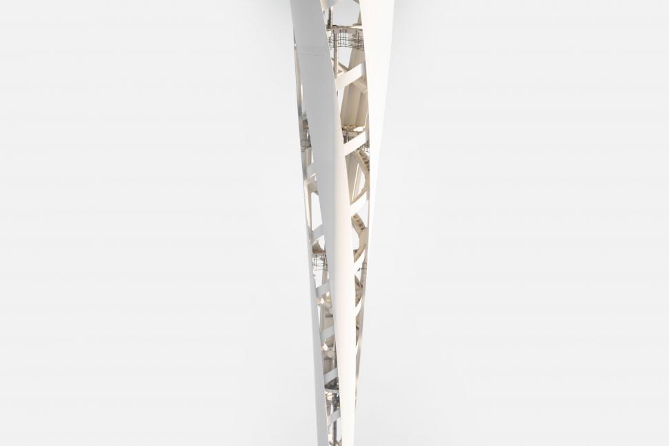 Free Image of A white tower with a white background 