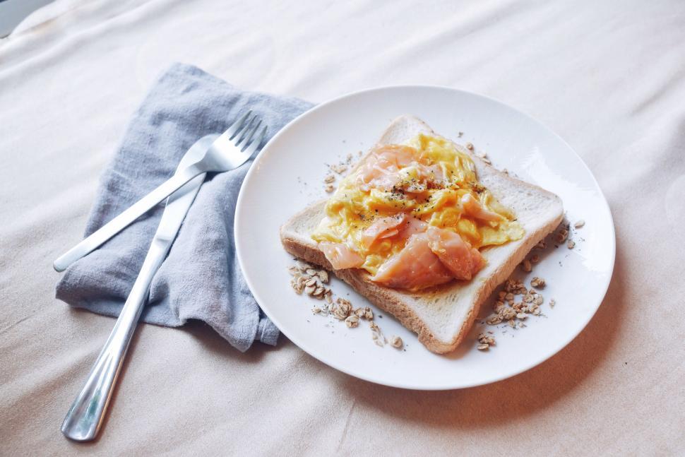 Free Image of A plate with food on it 