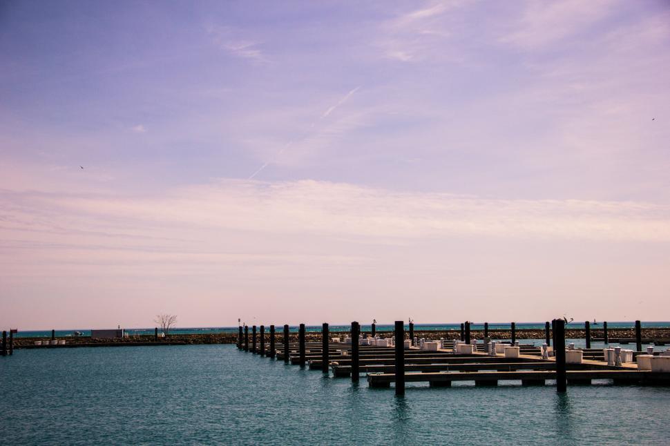 Free Image of A dock on the water 