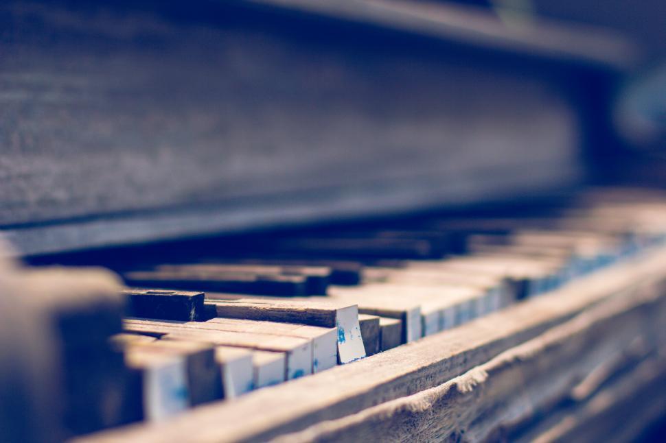 Free Image of A close up of a piano keys 
