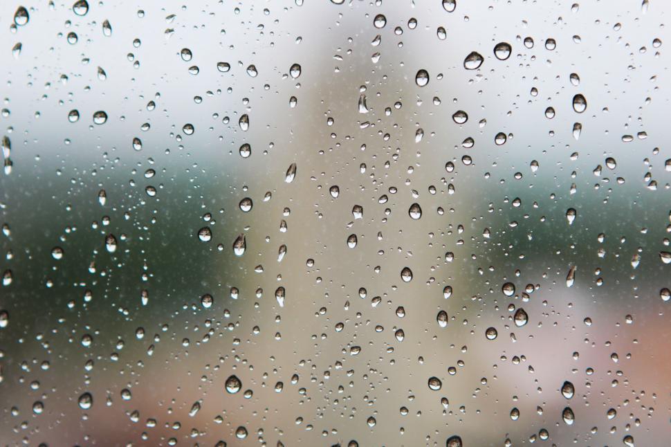 Free Image of Water drops on a window 