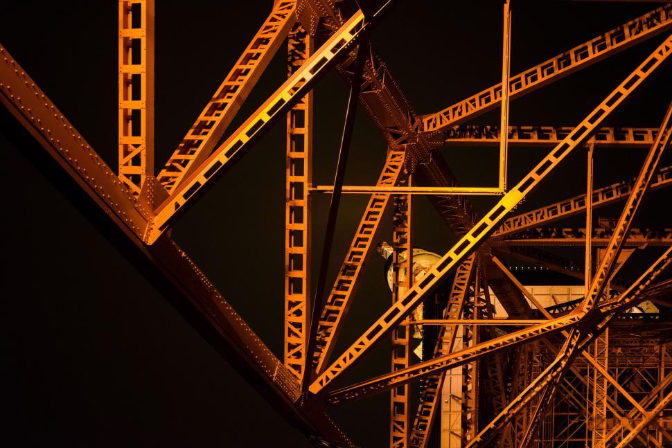 Free Image of A metal structure with many square holes 