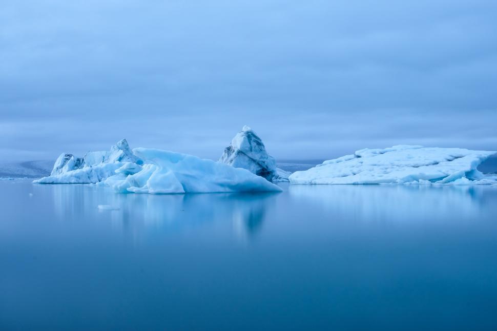 Free Image of Icebergs in the water 