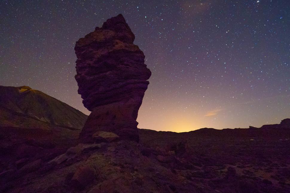 Free Image of A rock formation in a desert 