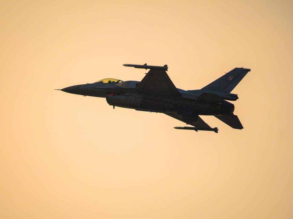 Free Image of A jet flying in the sky 