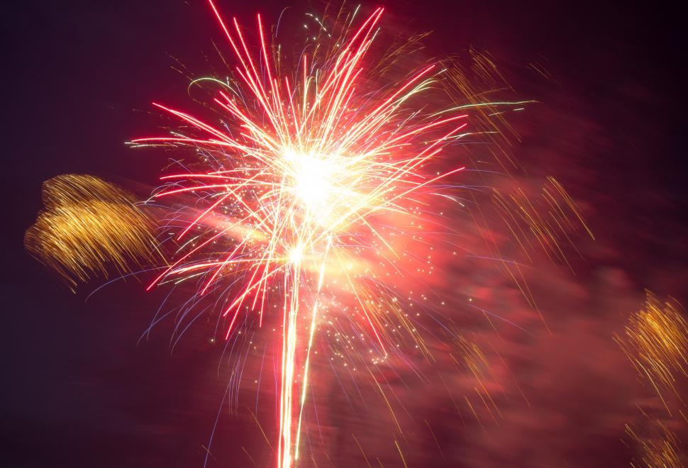 Free Image of Fireworks in the sky 