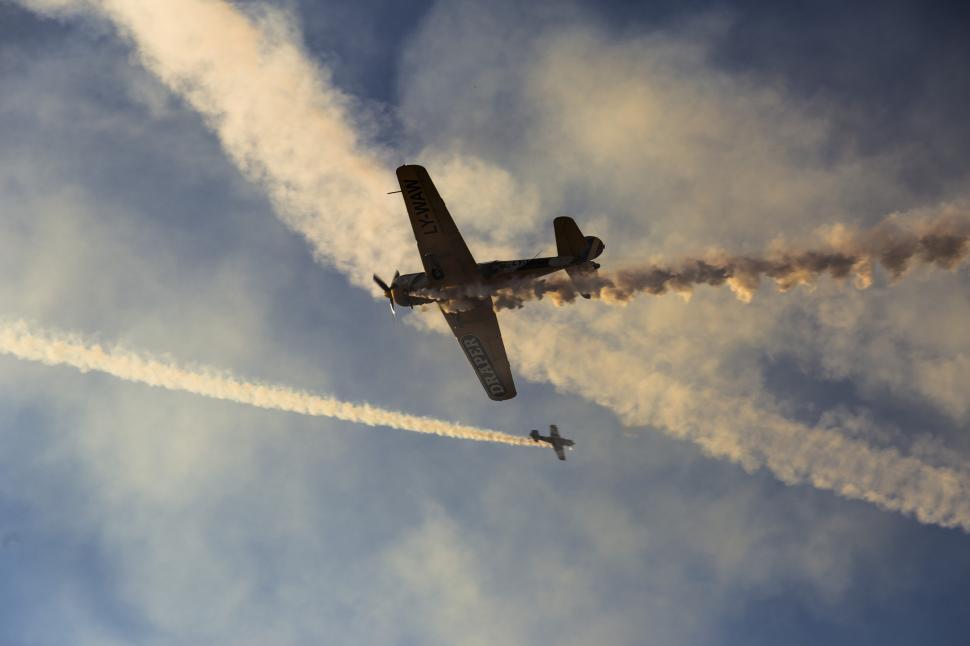 Free Image of A group of airplanes flying in the sky 