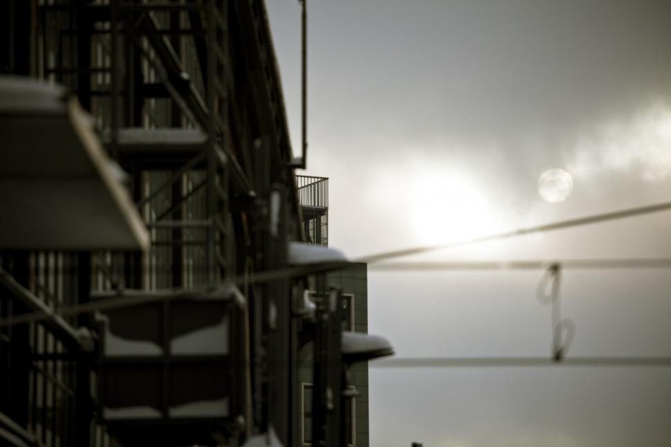 Free Image of A building with snow on it 