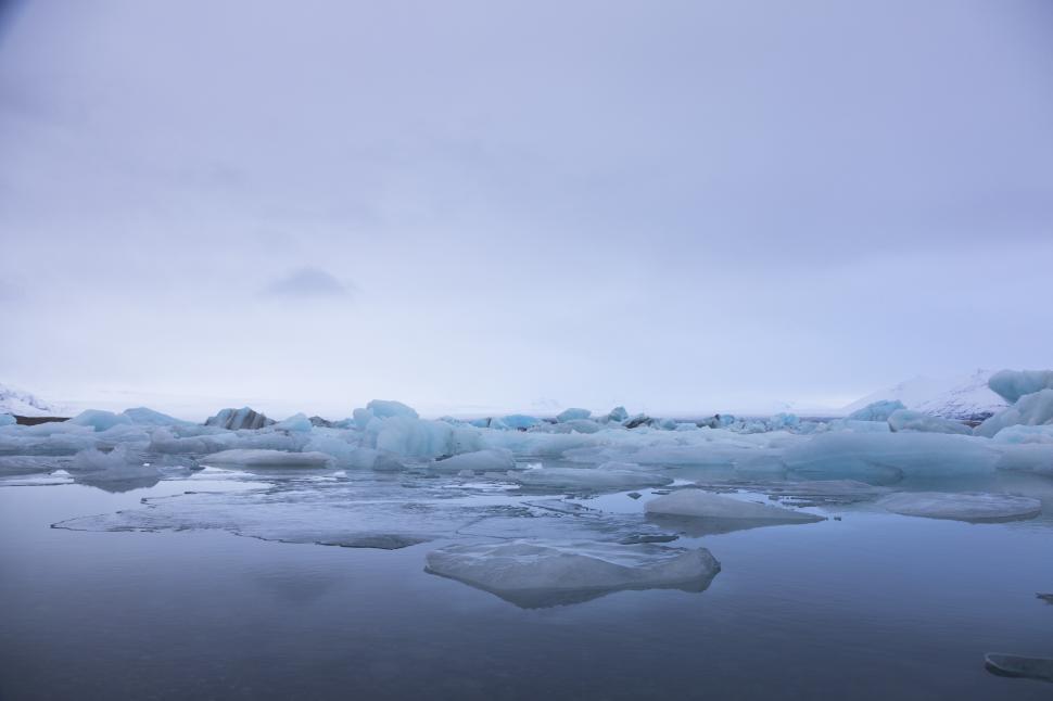 Free Image of Icebergs in the water 