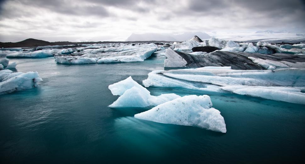 Free Image of Icebergs in the water 