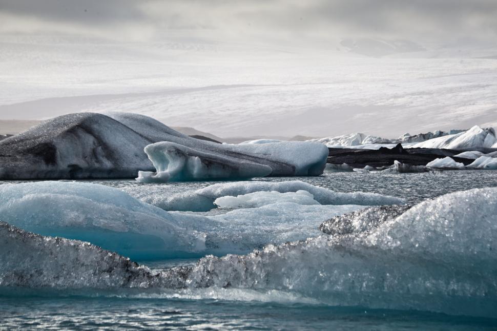 Free Image of Icebergs in the water 