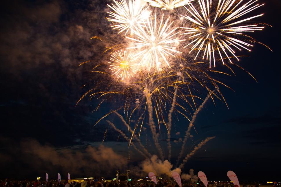 Free Image of Fireworks in the sky 
