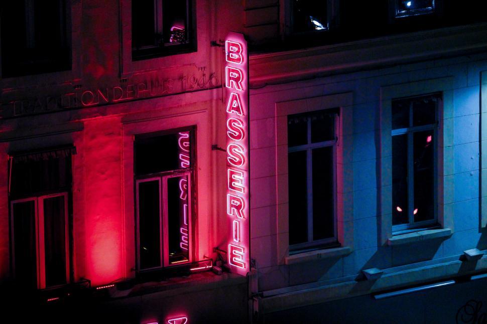 Free Image of A building with a sign on it 
