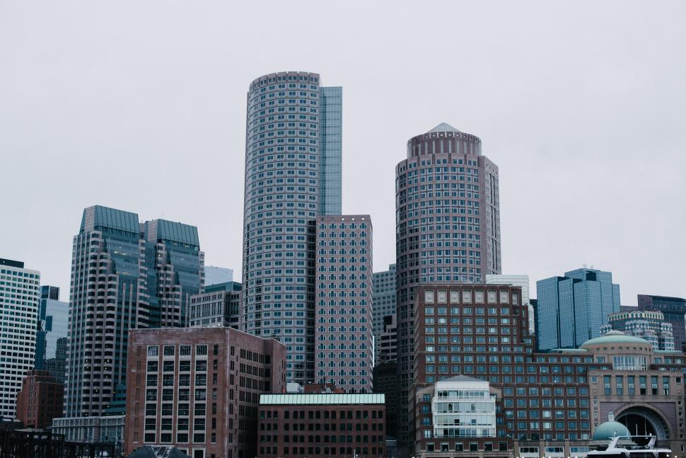 Free Image of A group of tall buildings 