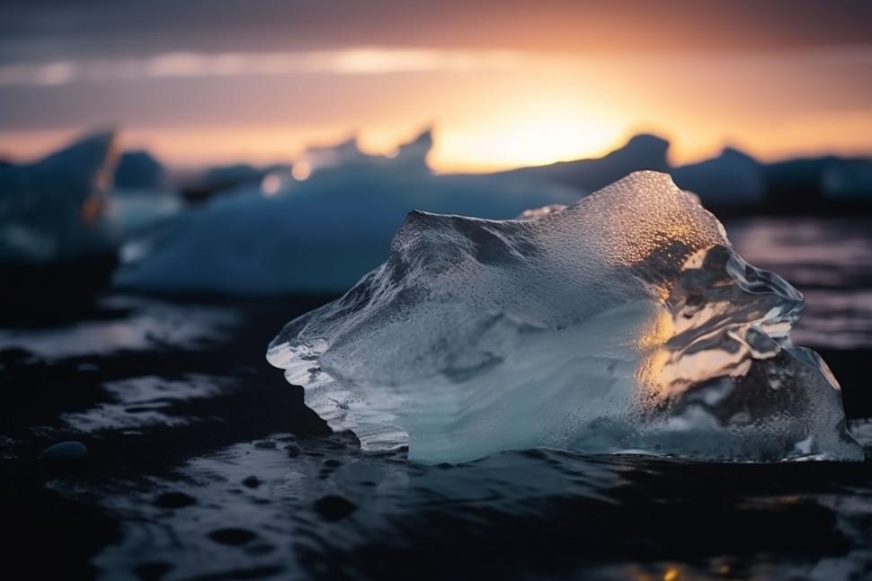 Free Image of A close up of an iceberg 