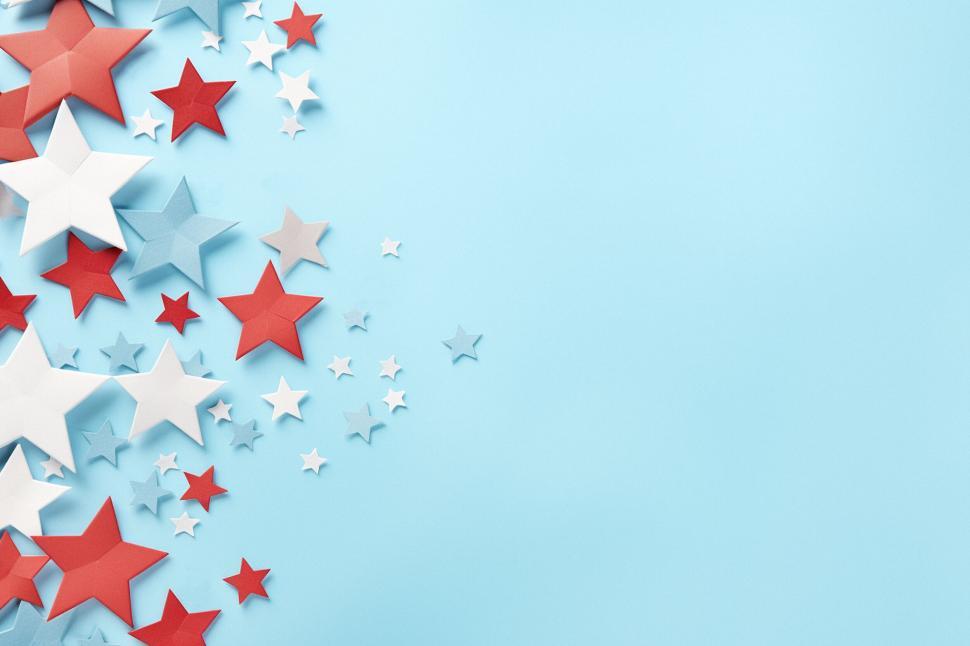 Free Image of A group of stars on a blue background 