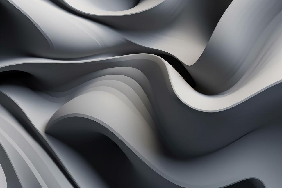 Free Image of A close up of a white and grey wavy surface 