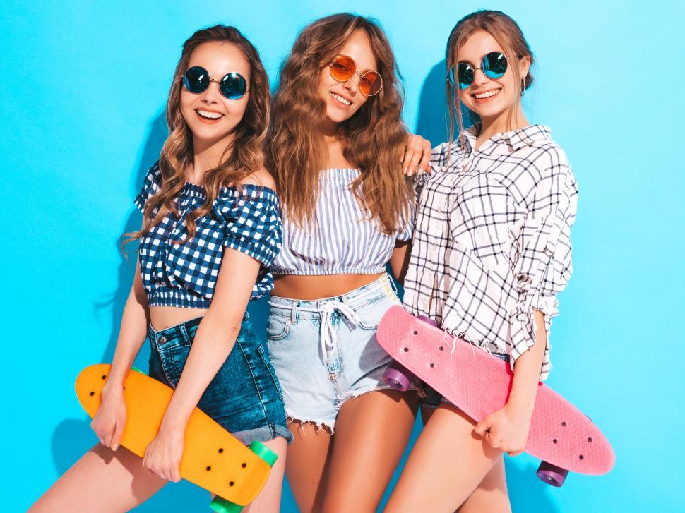 Free Image of A group of women posing for a picture 