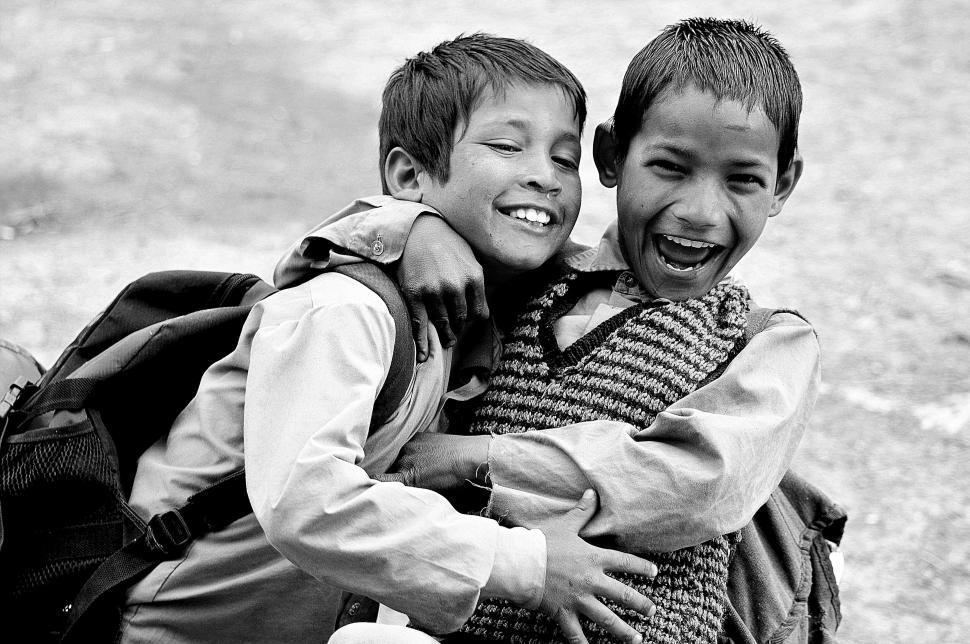 Free Image of A close-up of a couple of boys 