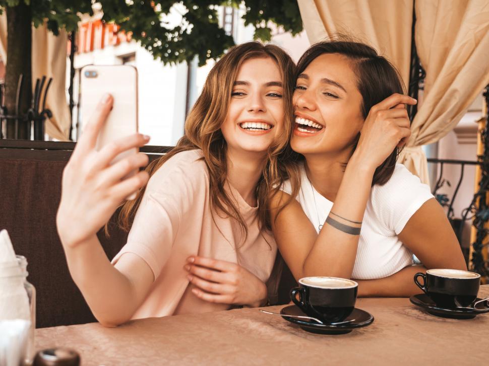 Free Image of Two women taking a selfie 