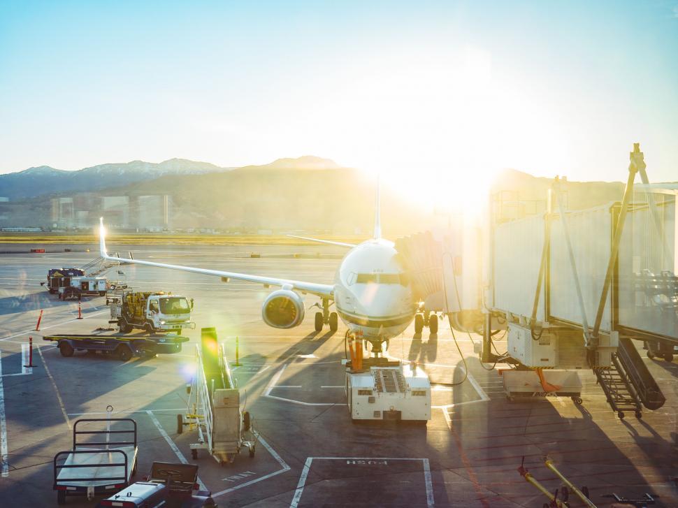 Free Image of An airplane on the tarmac 
