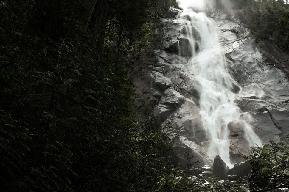 Free Image of A waterfall in the woods 