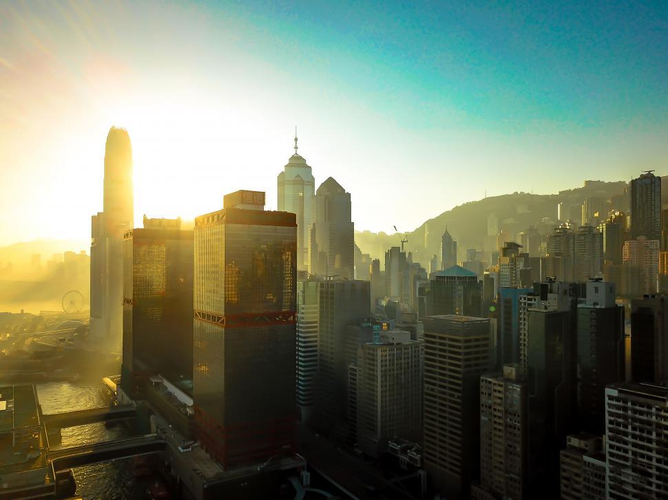 Free Image of A city with many tall buildings 